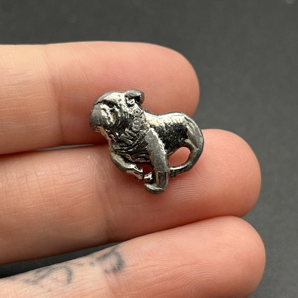 Bulldog Dog Pet Silver‎ Tone Lapel Hat Pin